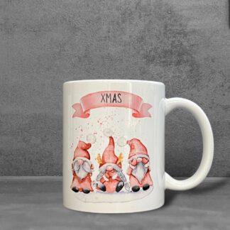 Tasse Gnomen Weihnachten Wichtel rosa