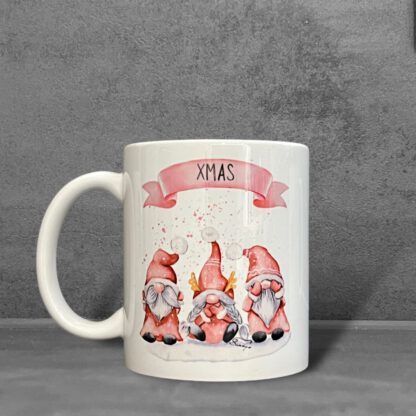 Tasse rosa Wichtel Weihnachten